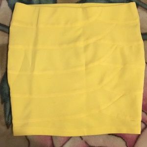 A yellow skirt